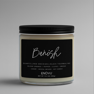 CRYSTAL DOUBLE WICK SOY CANDLE - BANISH