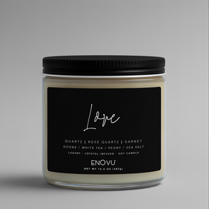 CRYSTAL DOUBLE WICK SOY CANDLE - LOVE