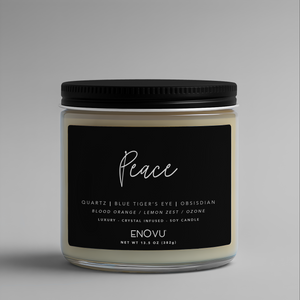 CRYSTAL DOUBLE WICK SOY CANDLE - PEACE