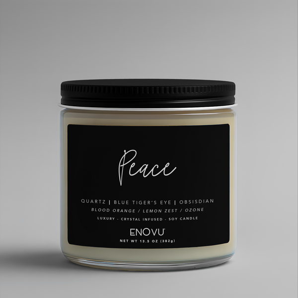 CRYSTAL DOUBLE WICK SOY CANDLE - PEACE