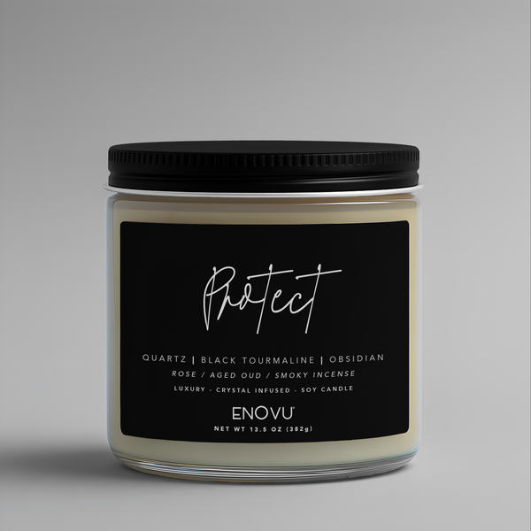 CRYSTAL DOUBLE WICK SOY CANDLE - PROTECT