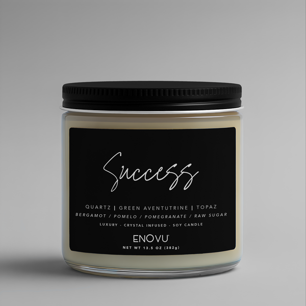 CRYSTAL DOUBLE WICK SOY CANDLE - SUCCESS